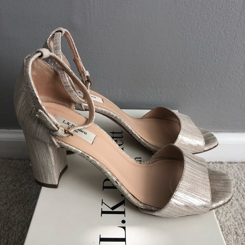 LK Bennett Metallic High Heel Sandal